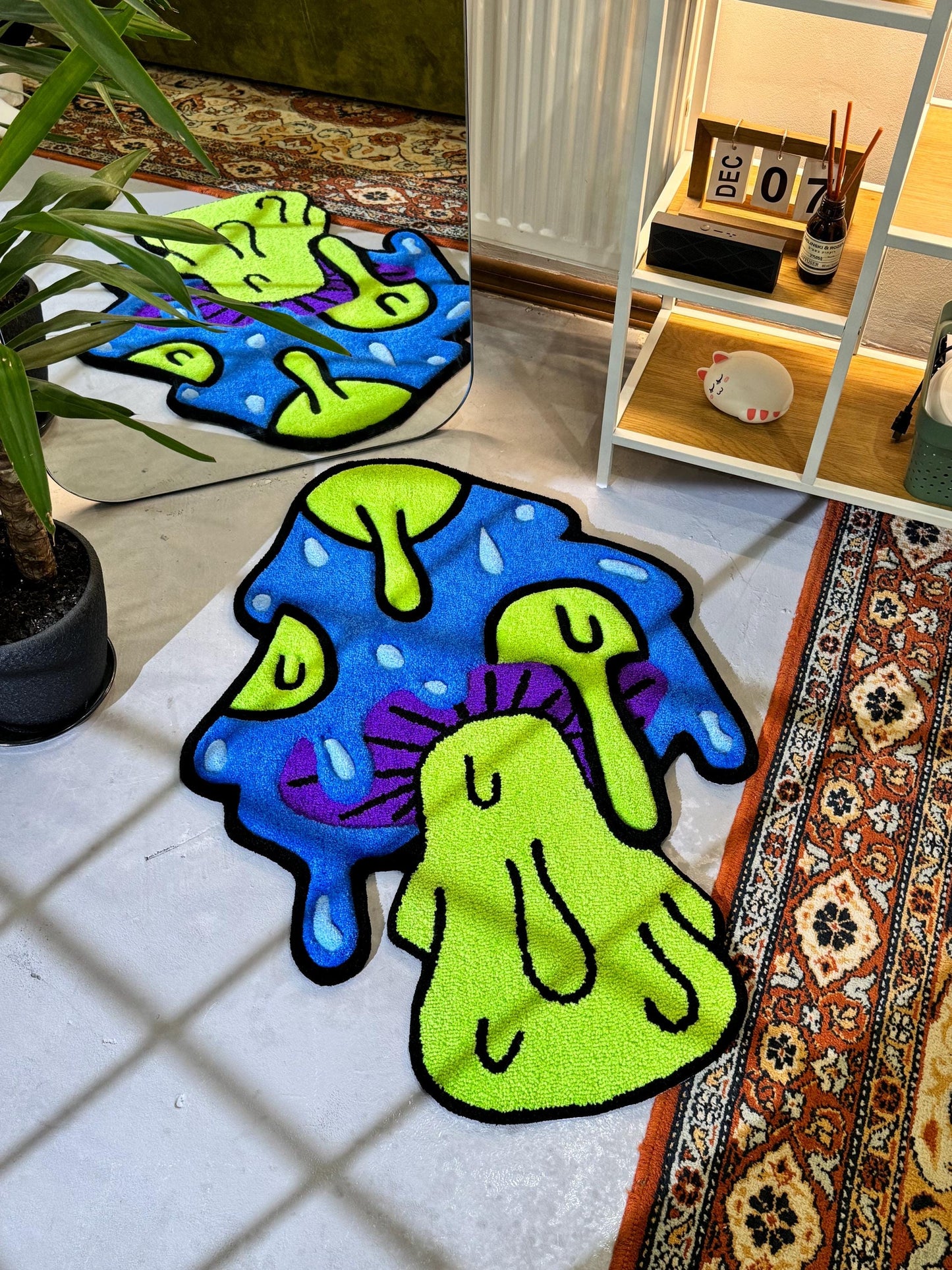 Mushroom 3d Rug, Mushroom Rug, Personalized Rug, Cute Rug, Mushroom Lover Gift