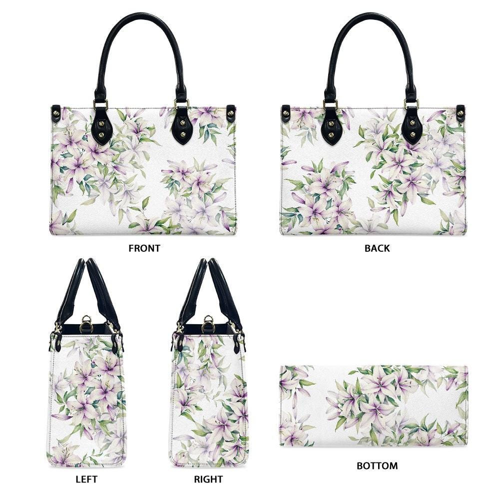 Ladies PU handbag With Floral Design, Floral Handbag, Women's Shoulder Bag, Shoulder Bag, Ladies Work Bag, Elegant Handbag, Versatile Bag