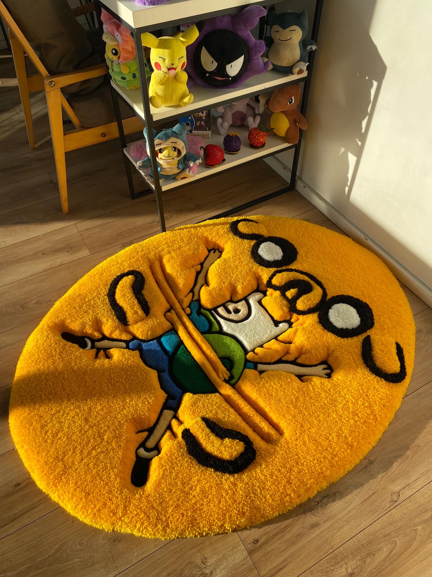 fluffy tufted custom rug, cartoon custom rug, bedroom decor,