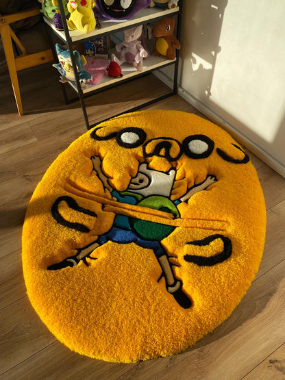 fluffy tufted custom rug, cartoon custom rug, bedroom decor,