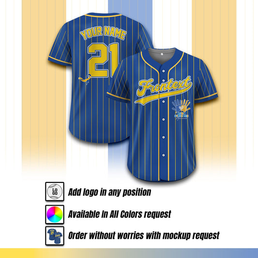 Personalized Name World Down Syndrome Awareness Baseball Jersey, Custom Color World Down Syndrome Day Jersey, Down Syndrome Awareness Gift