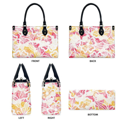 Ladies PU handbag With Floral Print,  PU Handbag, Women's Shoulder Bag, Shoulder Bag, Ladies Work Bag, Elegant Handbag, Versatile Bag