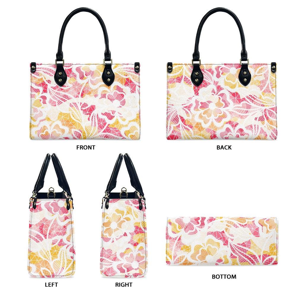 Ladies PU handbag With Floral Print,  PU Handbag, Women's Shoulder Bag, Shoulder Bag, Ladies Work Bag, Elegant Handbag, Versatile Bag