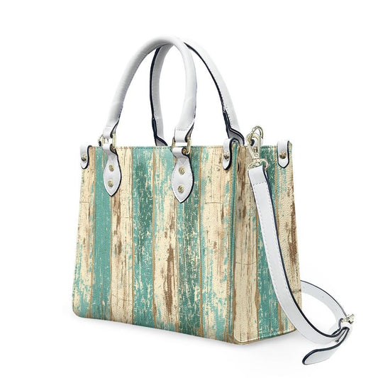 Ladies PU handbag With old Wood Texture, PU Handbag, Women's Shoulder Bag, Shoulder Bag, Ladies Work Bag, Elegant Handbag, Versatile Bag