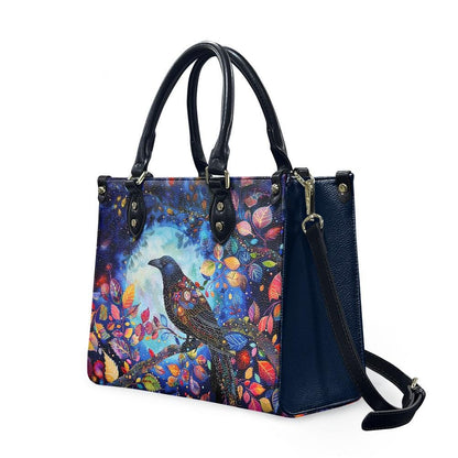 Ladies PU handbag With a Mystical Crow, PU Handbag, Women's Shoulder Bag, Shoulder Bag, Ladies Work Bag, Elegant Handbag, Versatile Bag