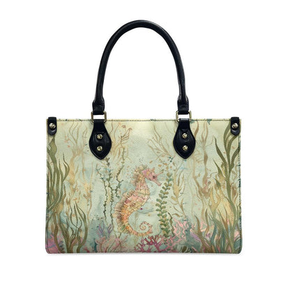 Ladies PU handbag With a Beautiful Seahorse, Women's Shoulder Bag, Everyday handbag, Ladies Work Bag, Elegant Handbag, Versatile Bag