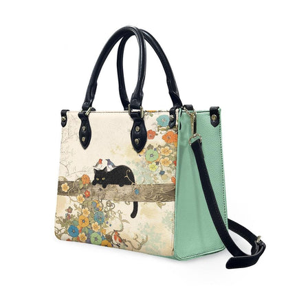 Ladies PU handbag With Cat on a tree, PU Handbag, Women's Shoulder Bag, Shoulder Bag, Ladies Work Bag, Elegant Handbag, Versatile Bag
