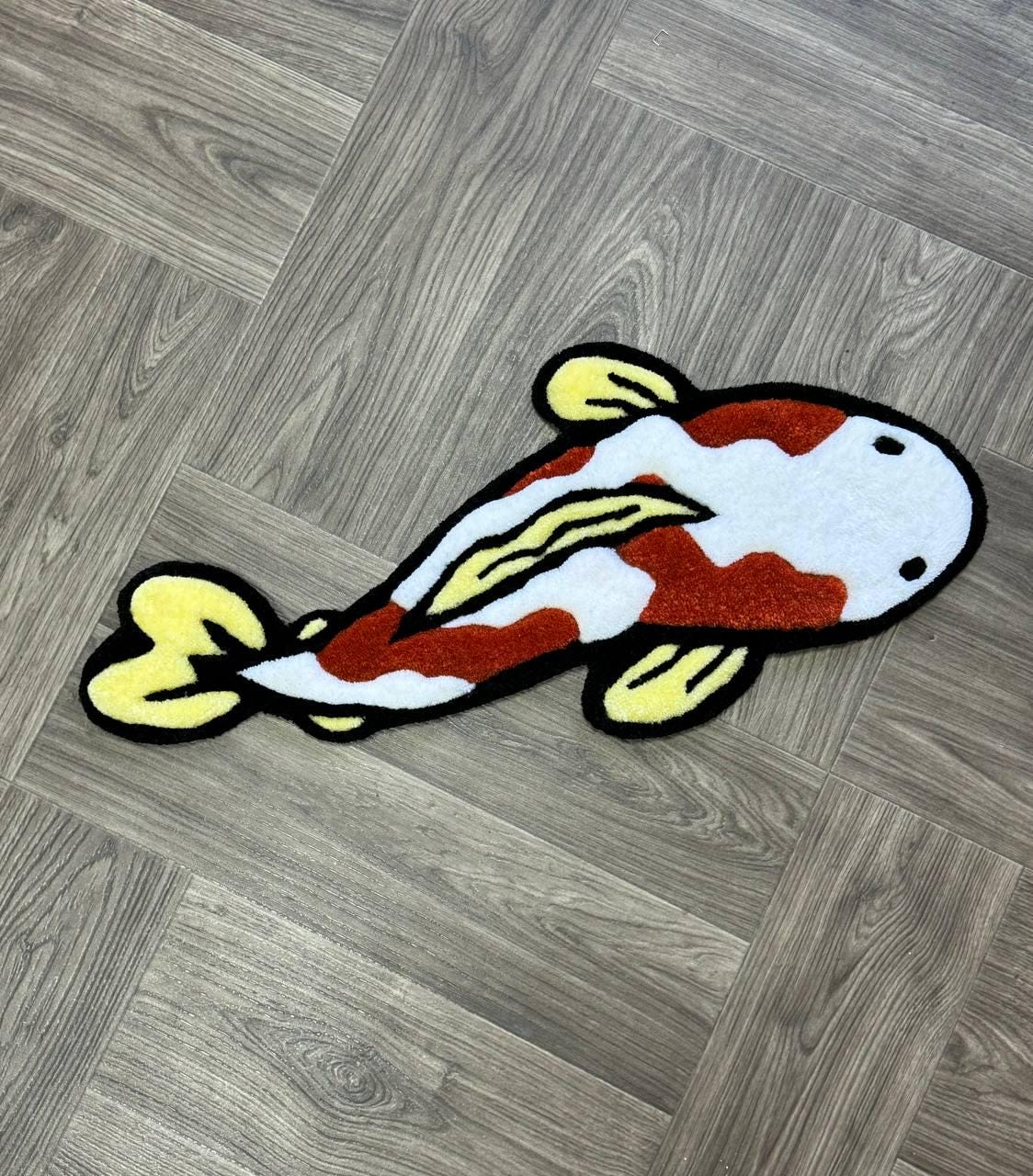 Koi fish rug Custom Rug Tufted Rugs for bedroom aesthetic fish rugs koi rug outdoor rug cool rug japanese rug living room rug home decor rug