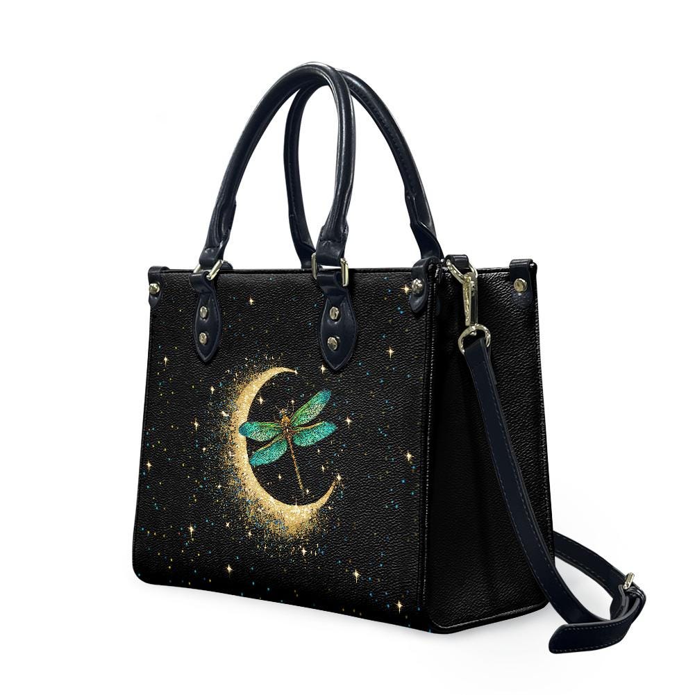 Ladies PU handbag With a Blue Dragonfly, PU Handbag, Women's Shoulder Bag, Shoulder Bag, Ladies Work Bag, Elegant Handbag, Versatile Bag