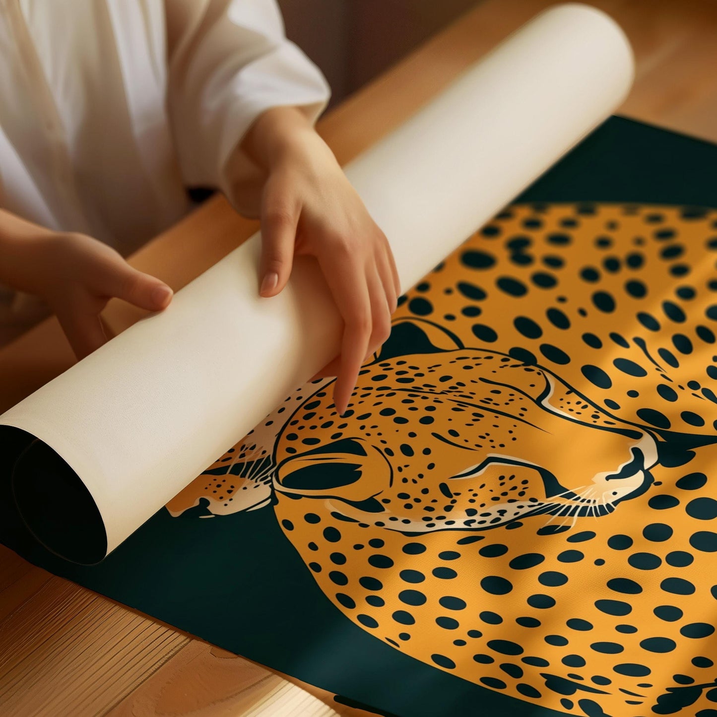 Cheetah Print, Emerald Green Leopard Print, Dopamine Decor, Retro Poster, Green Leopard Print, Jungle Poster, Funky Wall Art, Apartment Art