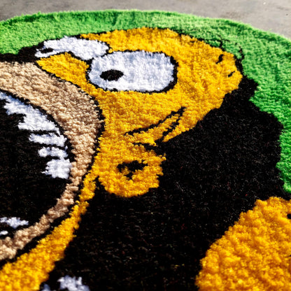 Simpsons Tufted Rug,Cartoon Character Rug,Tufted Rug,Tufting Fluffy,Custom Rug,Bart S.Tufted Rug, Funny Rug,Handmade Rug,Area Rug,Home Decor