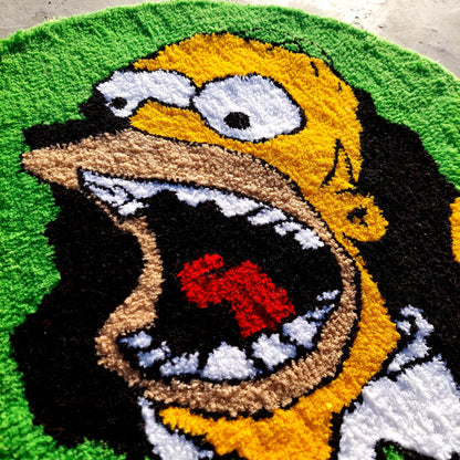Simpsons Tufted Rug,Cartoon Character Rug,Tufted Rug,Tufting Fluffy,Custom Rug,Bart S.Tufted Rug, Funny Rug,Handmade Rug,Area Rug,Home Decor