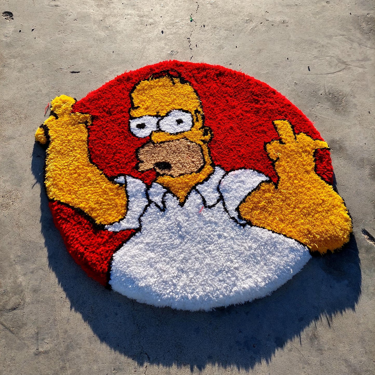 Simpsons Tufted Rug,Fuck You Rug,Cartoon Character Rug,Tufted Rug,TuftingFluffy,Custom Rug,Bart S.Tufted Rug,Funny Rug,Handmade Rug,Area Rug