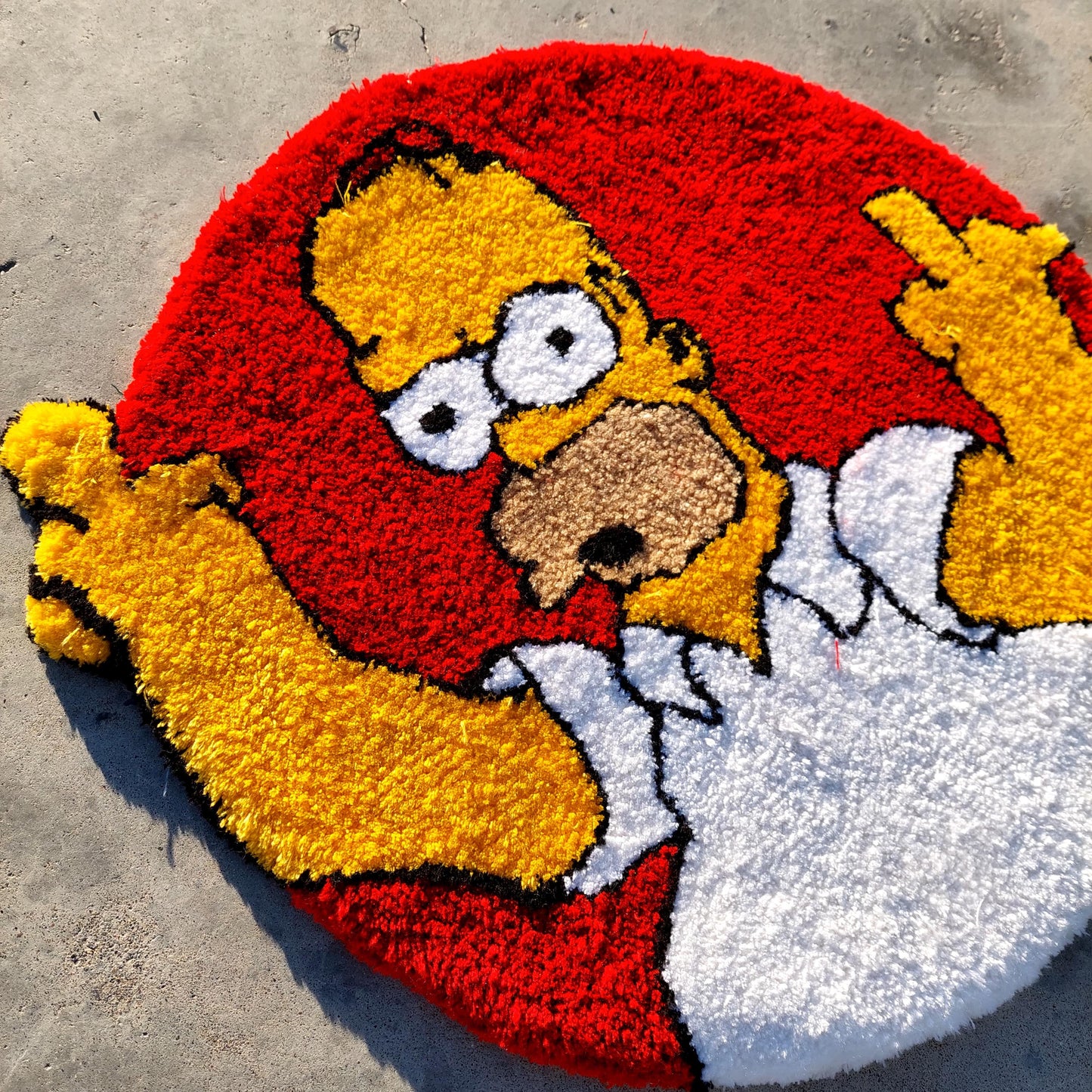 Simpsons Tufted Rug,Fuck You Rug,Cartoon Character Rug,Tufted Rug,TuftingFluffy,Custom Rug,Bart S.Tufted Rug,Funny Rug,Handmade Rug,Area Rug