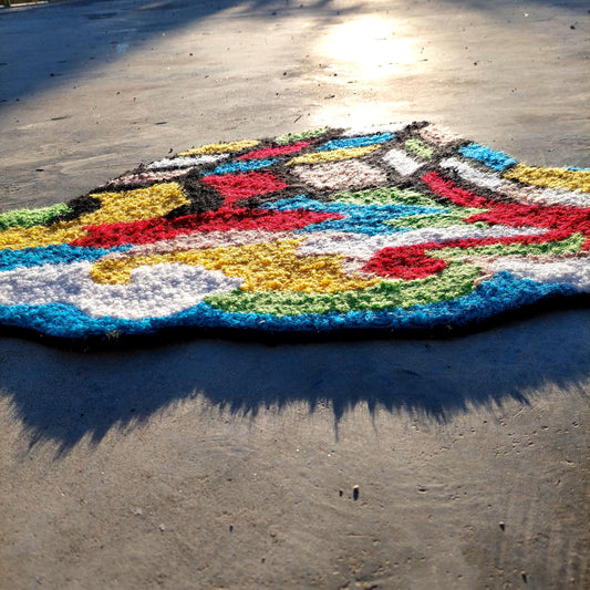 Rubik's Cube Rug,Game Decor,Irregular Rug,Handmade Gift,Colorful Rug,Cool Rugs,Game Rug,Tufted Rug,Handmade Rug,Custom Rug,Area Rug