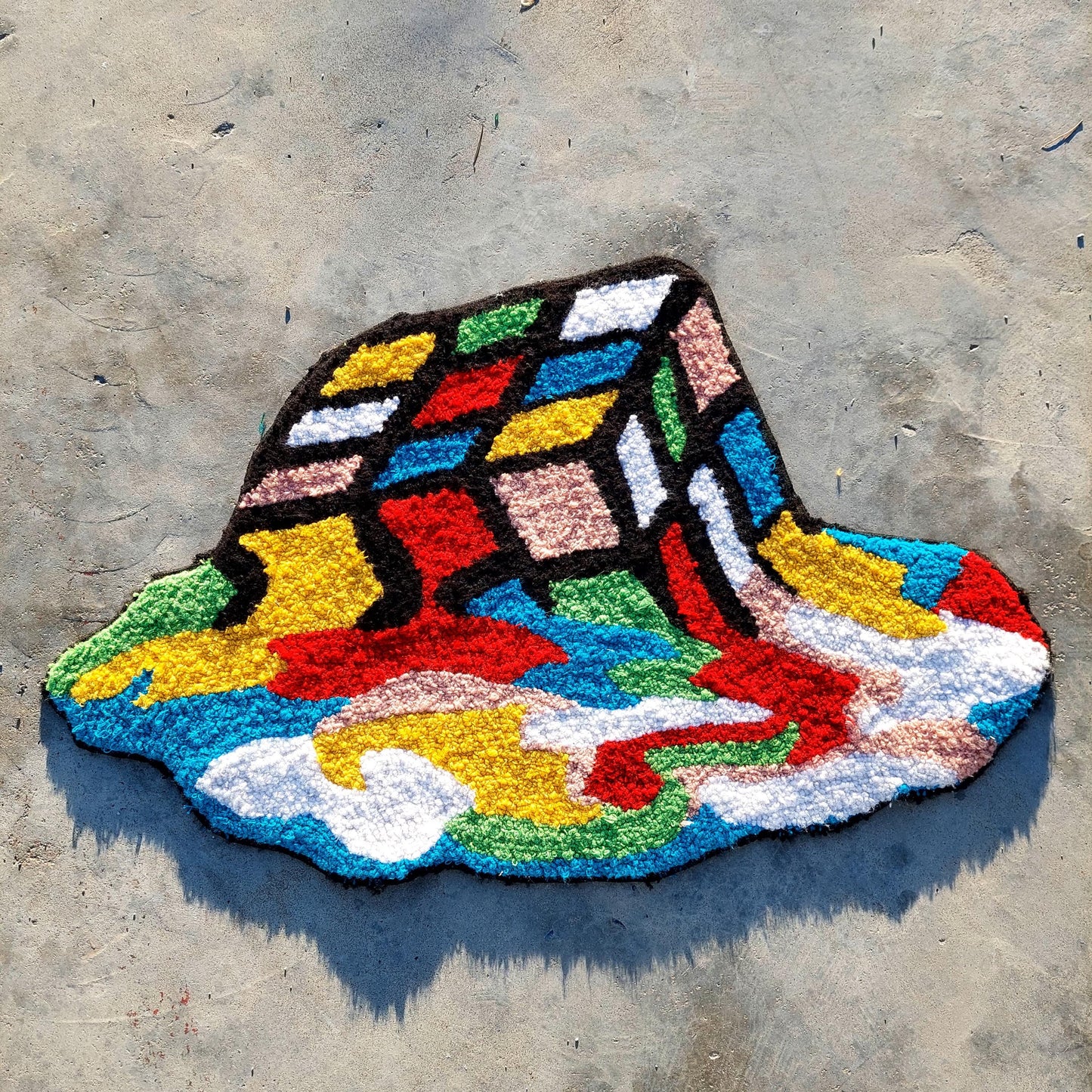 Rubik's Cube Rug,Game Decor,Irregular Rug,Handmade Gift,Colorful Rug,Cool Rugs,Game Rug,Tufted Rug,Handmade Rug,Custom Rug,Area Rug
