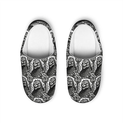 Godzilla Inspired Day of the Dead Art Sleepwear, Gift for Him, Birthday & Christmas Gift, Indoor Shoes