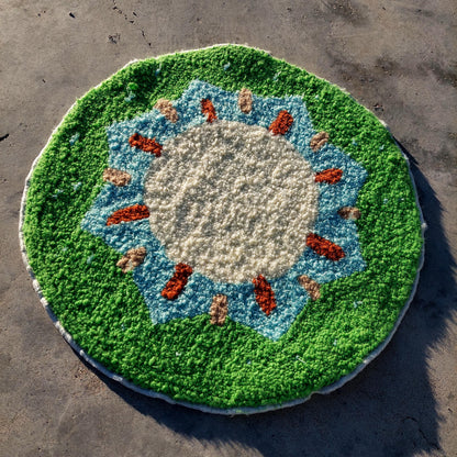 KiwiTufted Rug,Hand Tufted Fruit Rug,Custom Rug,Handmade Rug,Kitchen Rug,Area Rug,Home Decor,Living Room Rug,Cool Rug,Modern Rug,Green Rug