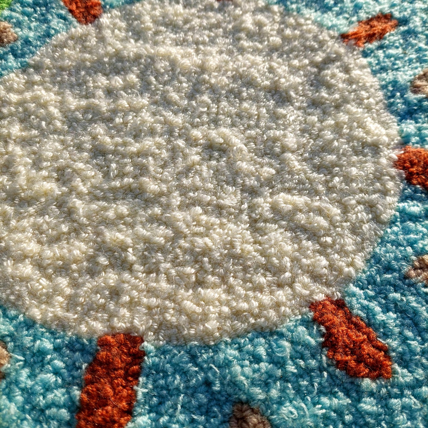 KiwiTufted Rug,Hand Tufted Fruit Rug,Custom Rug,Handmade Rug,Kitchen Rug,Area Rug,Home Decor,Living Room Rug,Cool Rug,Modern Rug,Green Rug