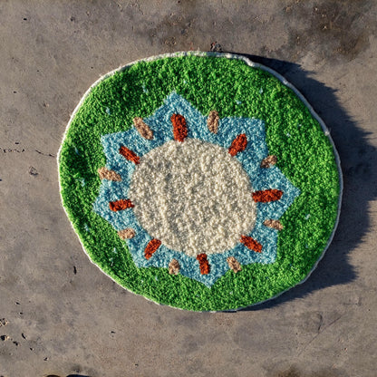 KiwiTufted Rug,Hand Tufted Fruit Rug,Custom Rug,Handmade Rug,Kitchen Rug,Area Rug,Home Decor,Living Room Rug,Cool Rug,Modern Rug,Green Rug