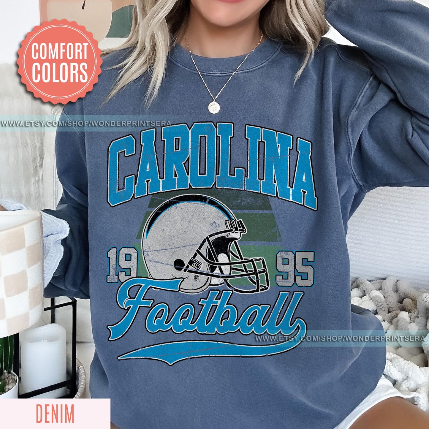 Carolina Football Sweatshirt, Retro Sports Fan Shirt, Trendy Game Day Gift Tee, Carolina Mascot Sweatshirt, Carolina Football Fan Shirt