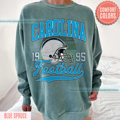 Carolina Football Sweatshirt, Retro Sports Fan Shirt, Trendy Game Day Gift Tee, Carolina Mascot Sweatshirt, Carolina Football Fan Shirt