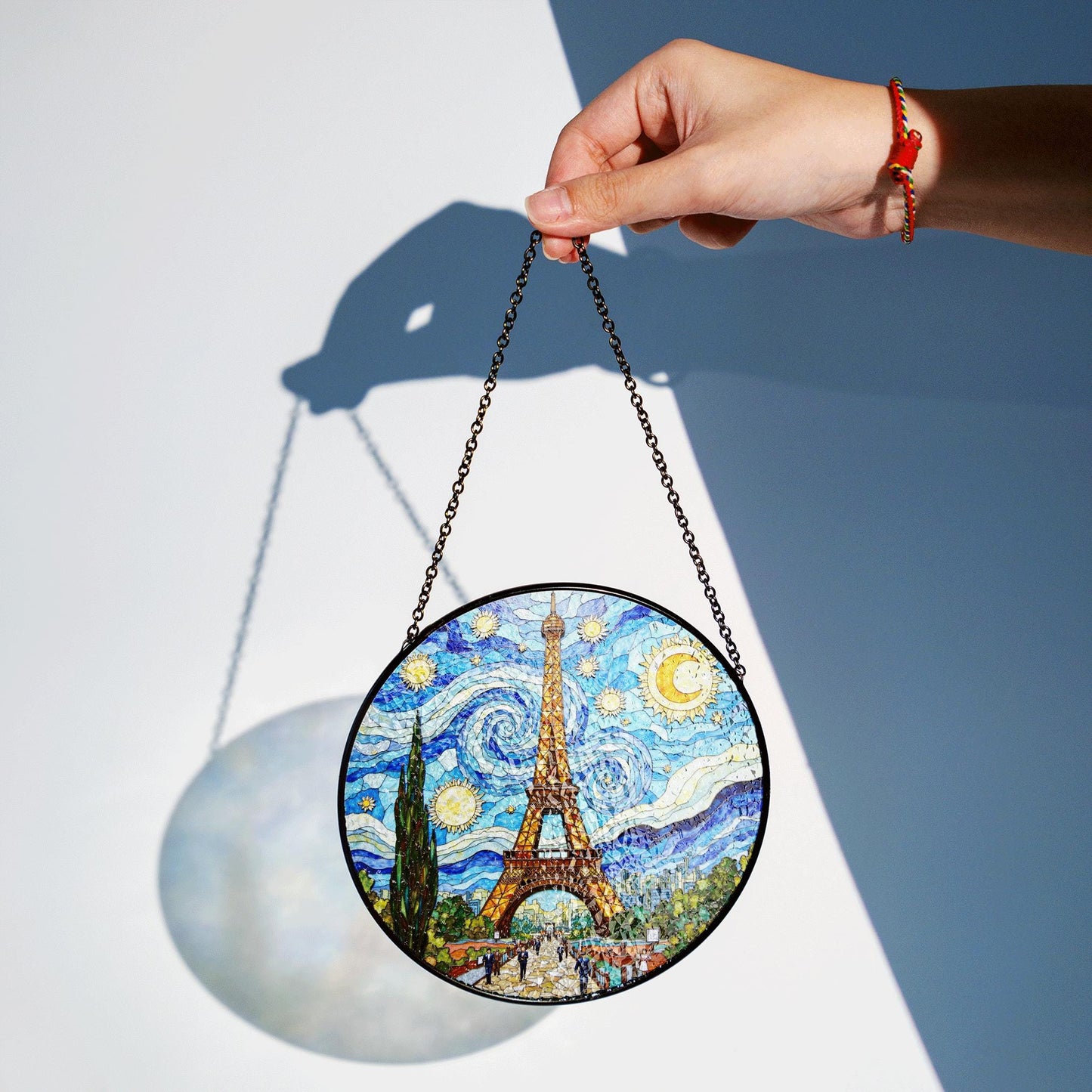 Eiffel Tower Stained Glass Suncatcher Sun Catcher Home Decor Gift for Her