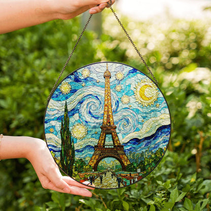 Eiffel Tower Stained Glass Suncatcher Sun Catcher Home Decor Gift for Her