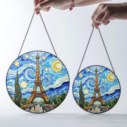 Eiffel Tower Stained Glass Suncatcher Sun Catcher Home Decor Gift for Her