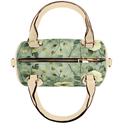 Sage Garden Grace Mini Handbag | Leather Boston Bag | Top Handle Shoulder Bag | Unique Gift | Mini Boston Bag