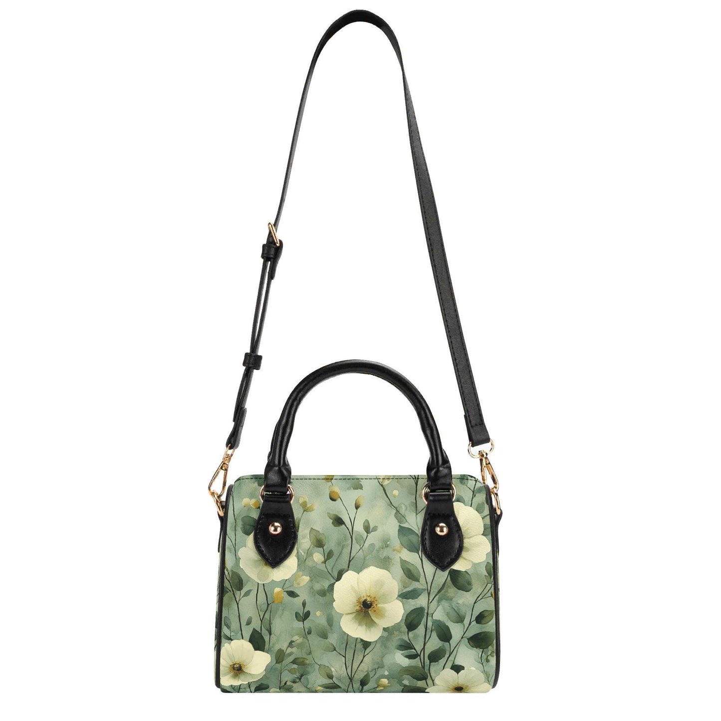 Sage Garden Grace Mini Handbag | Leather Boston Bag | Top Handle Shoulder Bag | Unique Gift | Mini Boston Bag