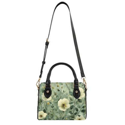 Sage Garden Grace Mini Handbag | Leather Boston Bag | Top Handle Shoulder Bag | Unique Gift | Mini Boston Bag
