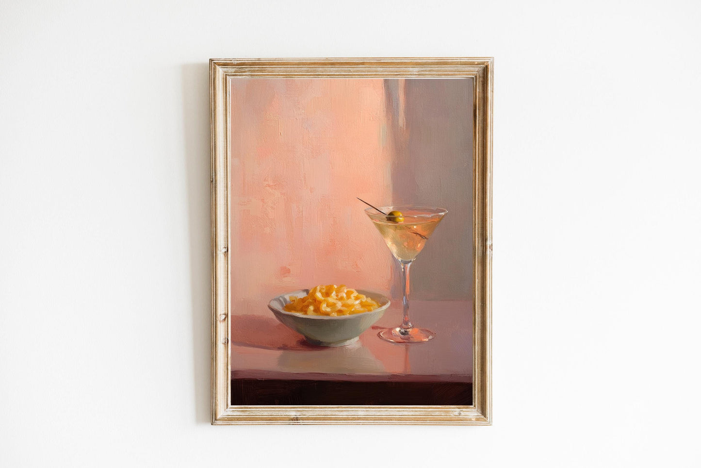 Dirty Martini & Mac and Cheese Art Print: Quirky Kitchen Decor