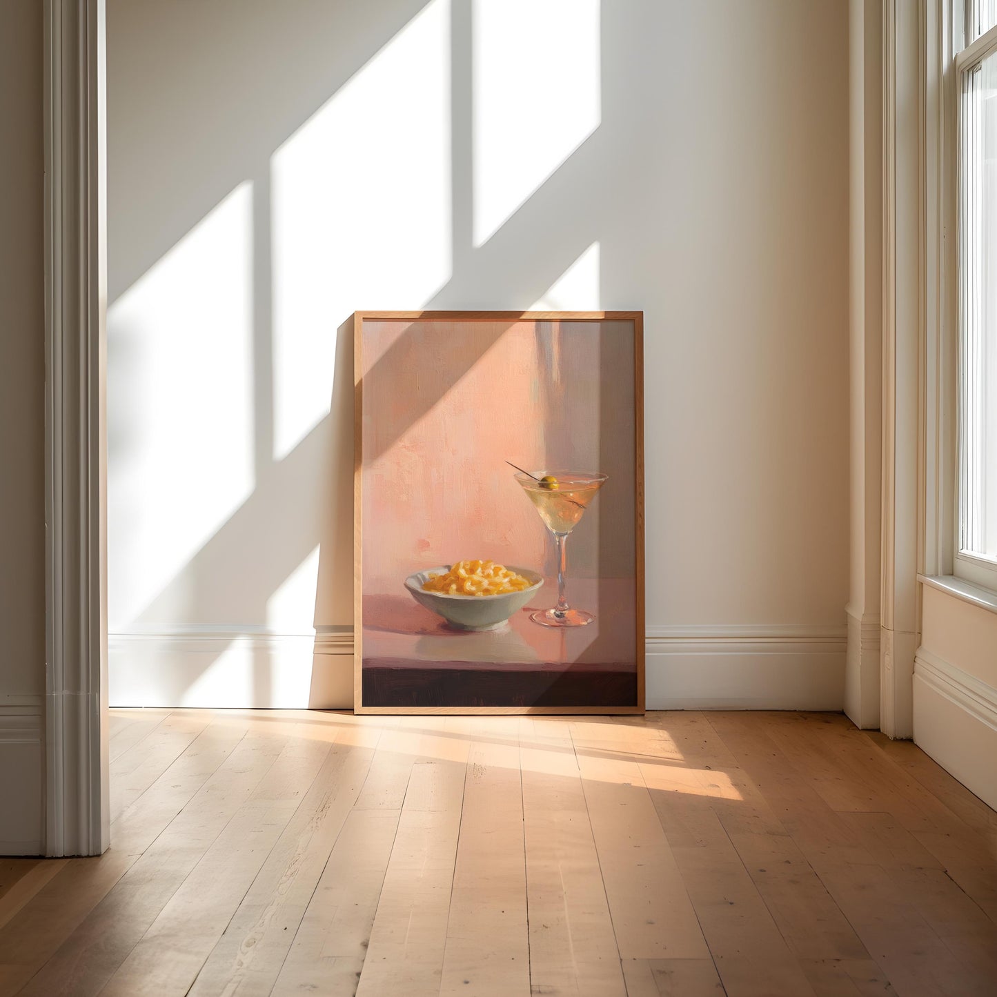 Dirty Martini & Mac and Cheese Art Print: Quirky Kitchen Decor