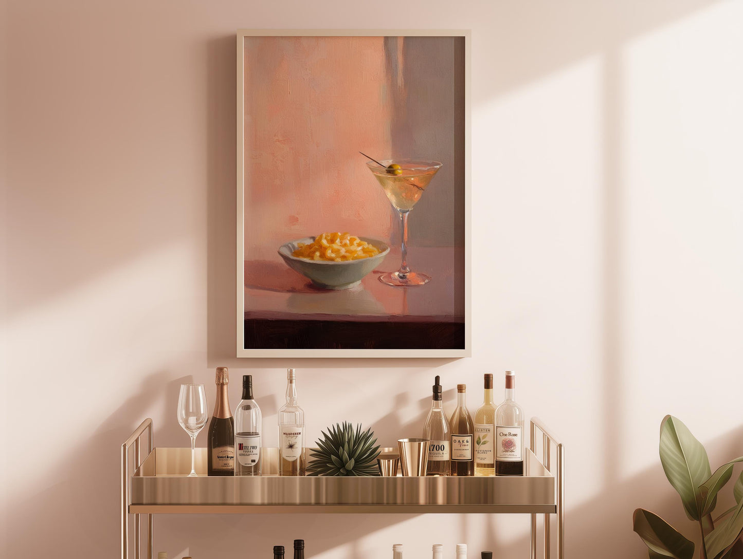 Dirty Martini & Mac and Cheese Art Print: Quirky Kitchen Decor