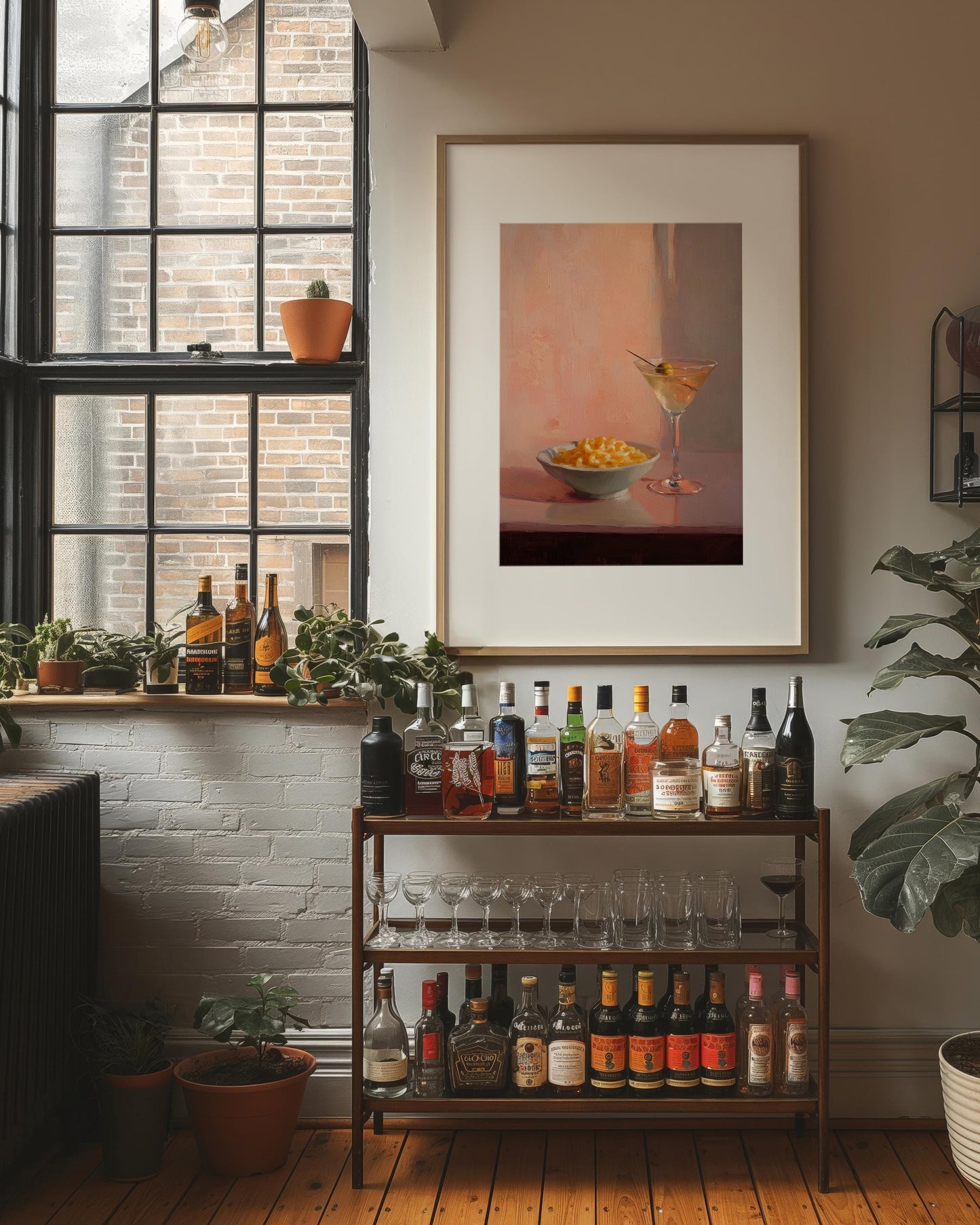 Dirty Martini & Mac and Cheese Art Print: Quirky Kitchen Decor