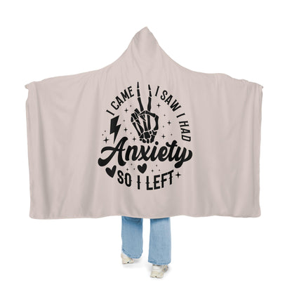 Anxiety Hooded Blanket | Hooded Blanket | Wearable Blanket | Hoodie Blanket | Snuggle Blanket | Sherpa Blanket | Funny Blanket