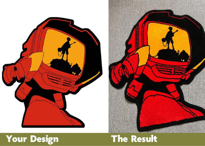 Custom Logo Tufted Rug Design | Personalized Shape Custom Rug | Custom Business Logo Tufted Rugs | Customized Tufting Logo Carpet | Tuft Rug