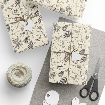Christmas Drawing Gift Wrapping Papers - Holiday Gift Wrap