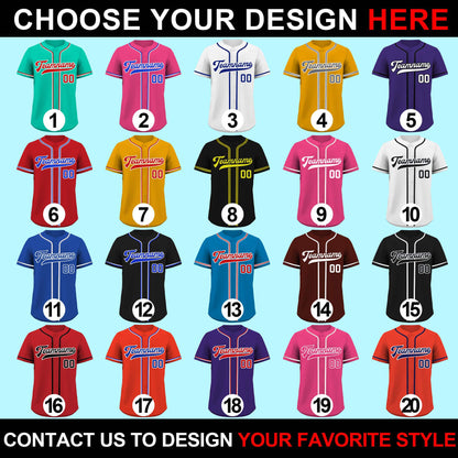 Custom Baseball Jersey, Personalized name Logo,custom jersey color, Team sports shirts Couple Jersey, wedding gifts for Men Women Adult fan
