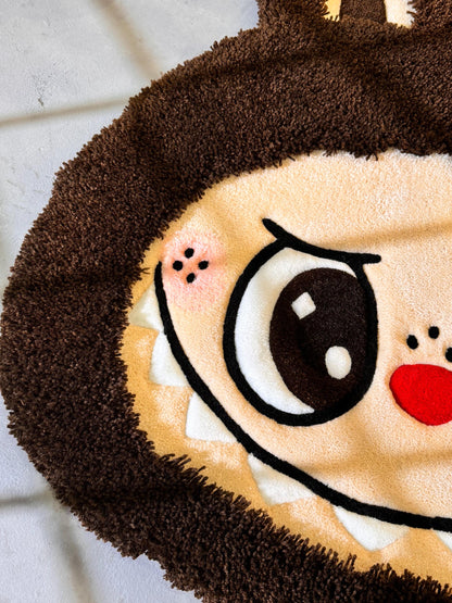 Cute Fluffy Monster Rug, Cute 3D Rug, Handmade Monster Rug, Tufted Fluffy Rug, Plush Rug