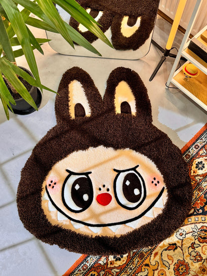 Cute Fluffy Monster Rug, Cute 3D Rug, Handmade Monster Rug, Tufted Fluffy Rug, Plush Rug