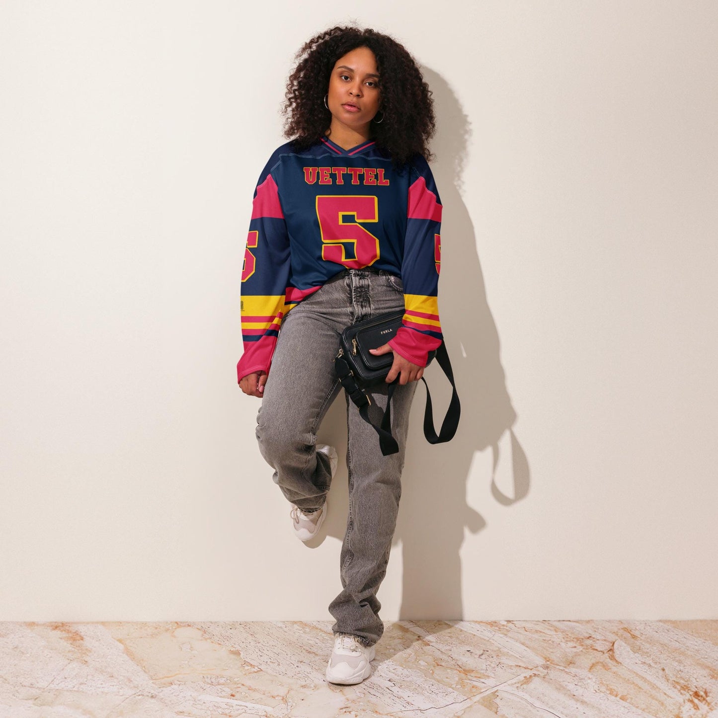Racing Fan Apparel F1 Unisex Hockey Jersey : Redbull Racing #5 Inspired Unisex Hockey Jersey