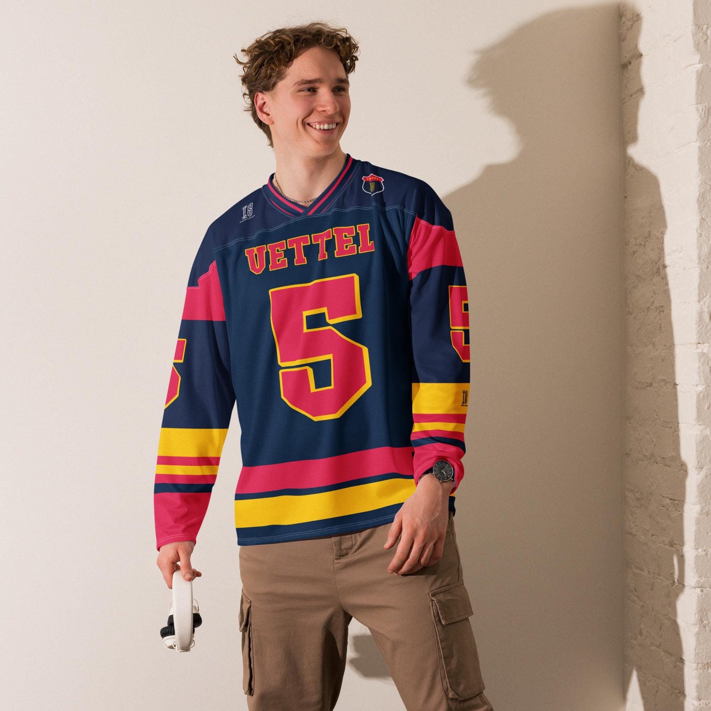 Racing Fan Apparel F1 Unisex Hockey Jersey : Redbull Racing #5 Inspired Unisex Hockey Jersey