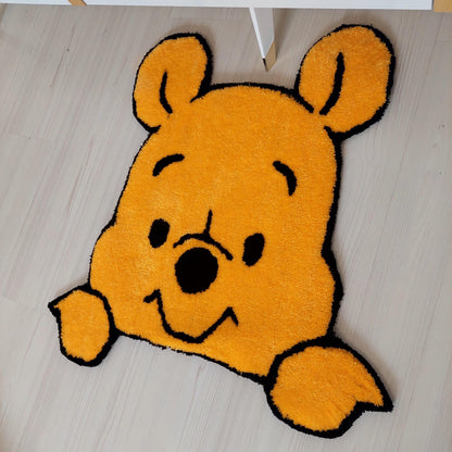 Winnie Rug,Tufted Rug,Handmade Rug,Cartoon Rug,The Pooh Tufted Rug,Kids Room Rug,Cute Rug, Custom Rug,Area Rug,Gift For Kids,Baby Room Rug