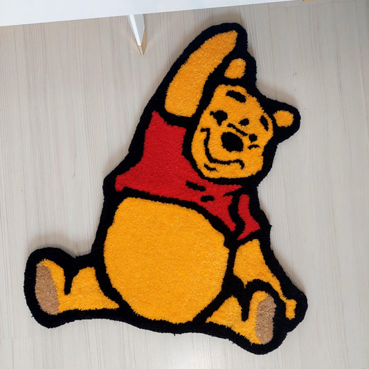 Winnie Rug,Tufted Rug,Handmade Rug,Cartoon Rug,The Pooh Tufted Rug,Kids Room Rug,Cute Rug, Custom Rug,Area Rug,Gift For Kids,Baby Room Rug