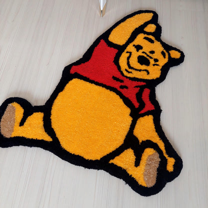 Winnie Rug,Tufted Rug,Handmade Rug,Cartoon Rug,The Pooh Tufted Rug,Kids Room Rug,Cute Rug, Custom Rug,Area Rug,Gift For Kids,Baby Room Rug