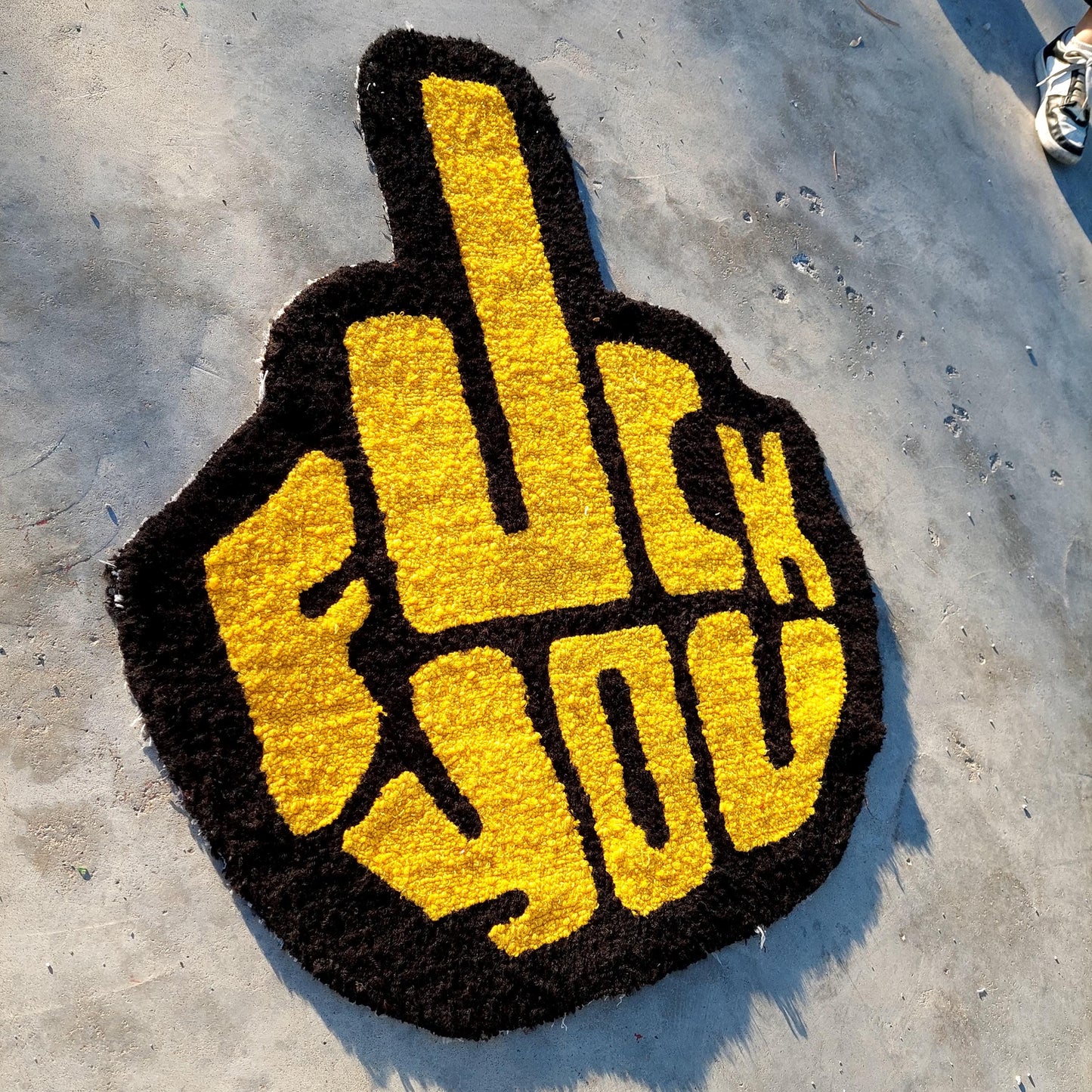 Fuck You Rug,Tufted Rug,Cool Rugs,Unique Rugs,Fun Rug,Handmade Rug,Custom Rug,Area Rug,Home Decor,Gift for Her,Funny Rug,Personalized Rug