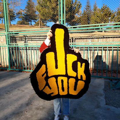 Fuck You Rug,Tufted Rug,Cool Rugs,Unique Rugs,Fun Rug,Handmade Rug,Custom Rug,Area Rug,Home Decor,Gift for Her,Funny Rug,Personalized Rug