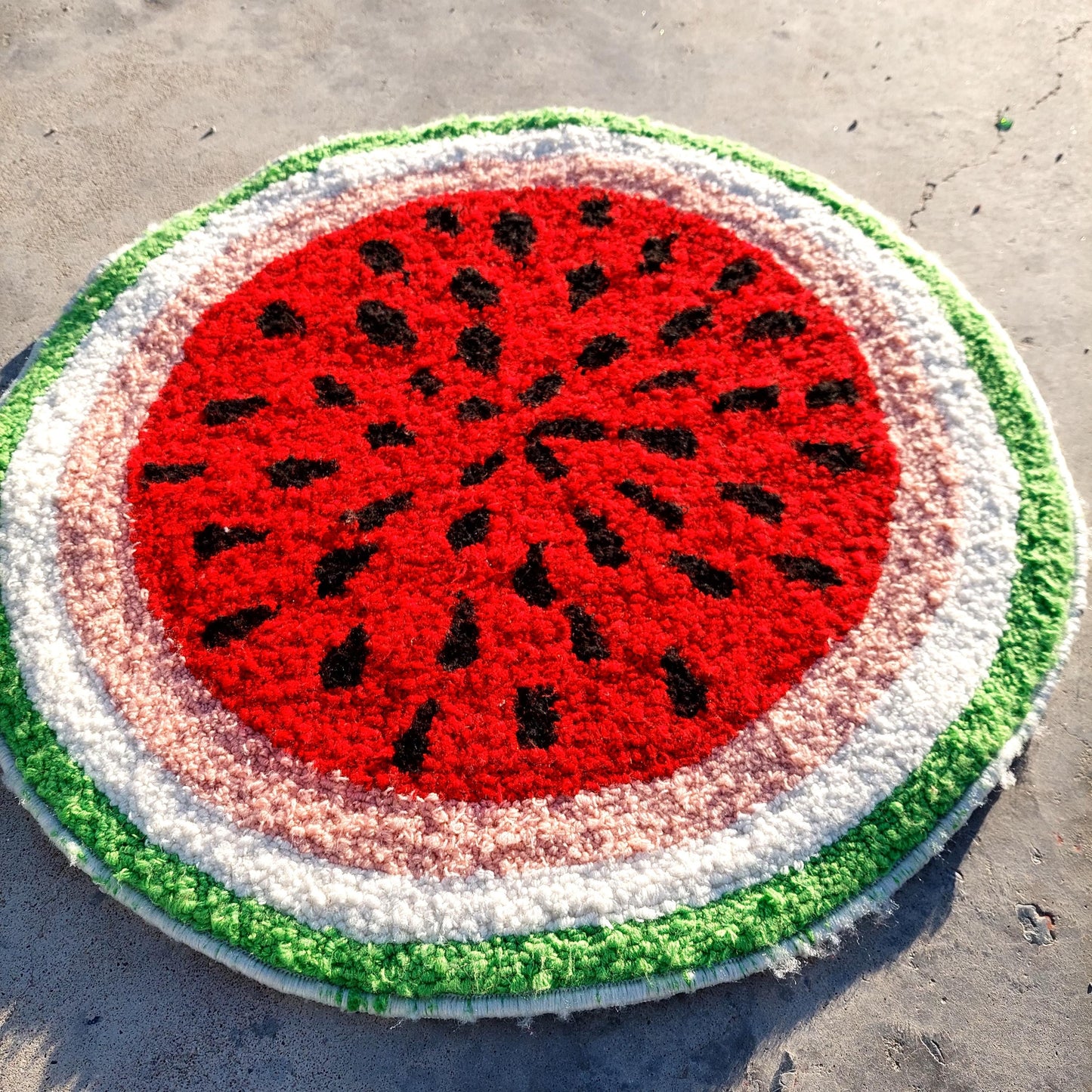 Watermelon Tufted Rug,Hand Tufted Fruit Rug,Custom Rug,Handmade Rug,Kitchen Rug,Area Rug,Home Decor,Living Room Rug,Cool Rug,Modern Rug